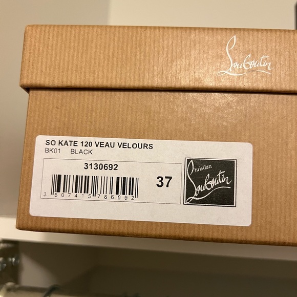 Christian Louboutin So Kate 120mm Black Suede - Picture 7 of 7